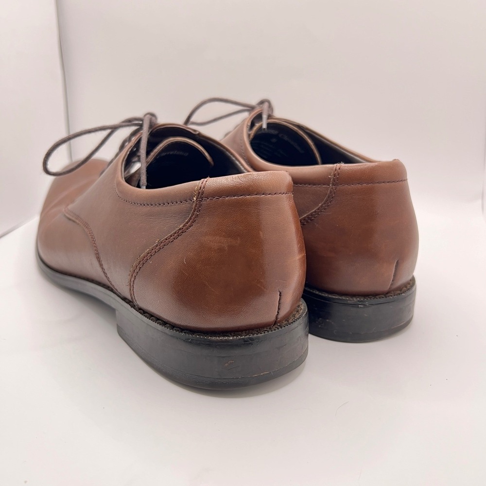 Aston Grey Cleveland Mens Dress Shoes Brown Leather Lace Up Oxford Size 8 - Picture 4 of 7
